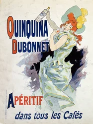 Affiche publicitaire pour le Quinquina Dubonnet - par Jules Chéret