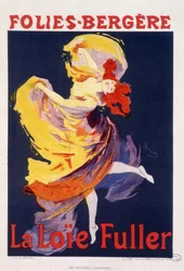 Loie Fuller aux Folies Bergère - par Jules Chéret, vers 1890