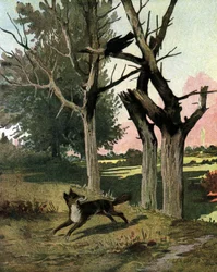 La fable de La Fontaine : Le corbeau et le renard