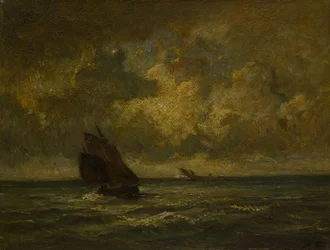 Deux bateaux dans une tempête