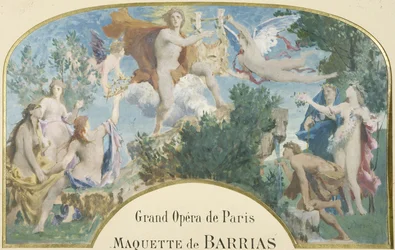 Apollon recevant la lyre des mains de la Musique, vers 1870