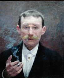 Autoportrait, Fumant