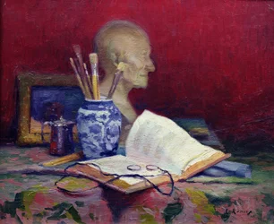 Nature morte avec tête de Voltaire
