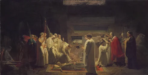 Les Martyrs dans les catacombes, 1855