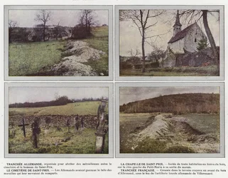 Tranchée allemande, La Chapelle de Saint-Prix, Le Cimetière de Saint-Prix, Tranchée française