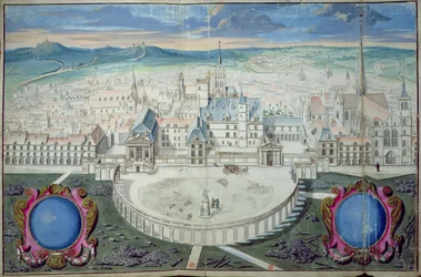 Le Palais des Ducs de Bourgogne à Dijon avant la restauration par Mansart, 1698