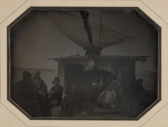 Le Cange de Monsieur Itier sous voile sur le Nil, 1845-46