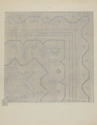 Couvre-lit en mèche, vers 1936