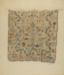Couverture brodée