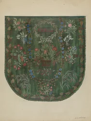 Couverture brodée, vers 1936
