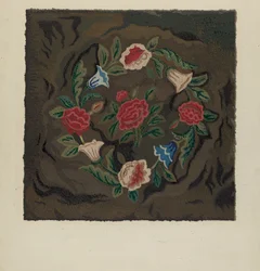 Tapis crocheté, c. 1936