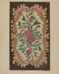 Tapis crocheté, vers 1936