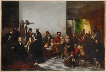 Le médecin des pauvres (peinture sur toile)