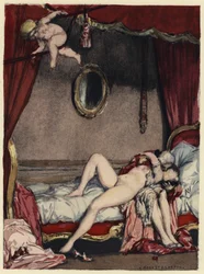 Illustration pour les mémoires de Casanova (lithographie couleur)
