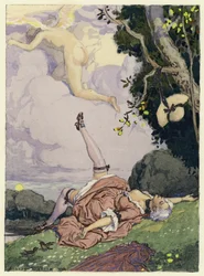 Illustration pour les mémoires de Casanova (lithographie couleur)