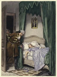 Illustration pour les mémoires de Casanova (lithographie couleur)