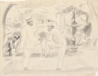 Deux hommes dans le parc, La Havane