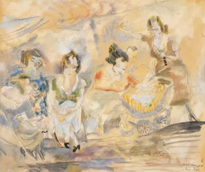 Femme avec landau