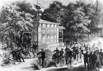 Course de vélocipèdes au Pré Catelan, c.1860-70