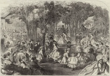 Bal des enfants au Pré Catalan (gravure)