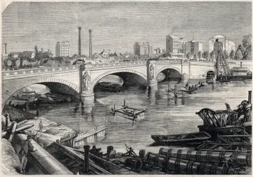 Transformations de Paris sous le Second Empire, Haussmann Paris : travaux entrepris devant le pont de l