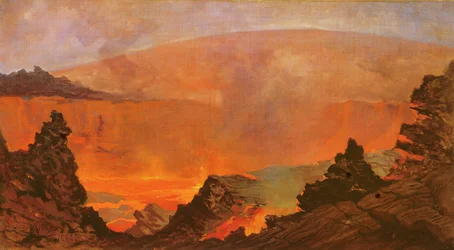 Volcan à Hawaï, 1888