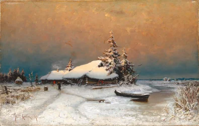 Coucher de soleil en hiver