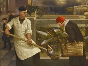 Dans une poissonnerie