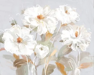 Fleurs blanches abstraites