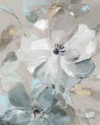 Fleurs abstraites aux teintes douces