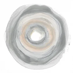Des cercles apaisants aux tons gris et beige discrets