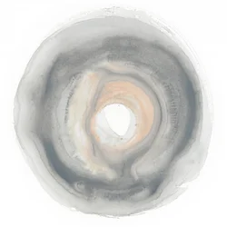 Des cercles apaisants dans des tons gris et beige discrets
