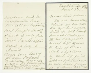 Lettre autographe, 3 mars 1875