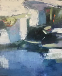 Abstraction bleue sereine