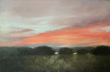 Paysage de coucher de soleil aux couleurs éclatantes
