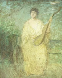 Modèle avec un luth