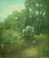 Le vieux buisson de laurier (huile sur toile)