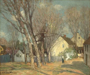 Village de Windham, vers 1913-14 (huile sur panneau d