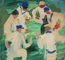 Les joueurs de cricket dans le parc, Oxford