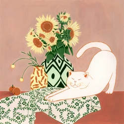 Happy Cat Tournesols