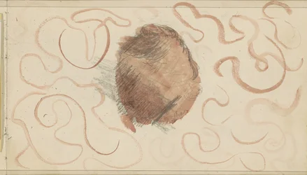 Boule entourée de lignes courbes