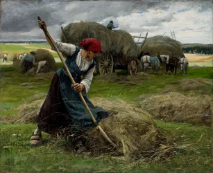 Scène de fenaison