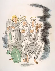 Illustration humoristique de vin 1946. Illustration par Julien Pavil
