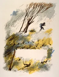 Illustration humoristique de vin 1946. Illustration par Julien Pavil