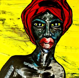 Une femme noire pleine d