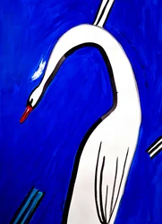 Un cygne blanc gracieux