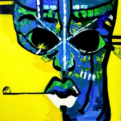 Un visage rayonnant de plaisir