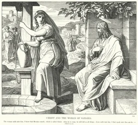 Christ et la femme de Samarie (gravure)