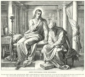 Jésus conversant avec Nicodème (gravure)