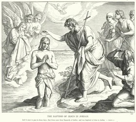 Le baptême de Jésus dans le Jourdain (gravure)